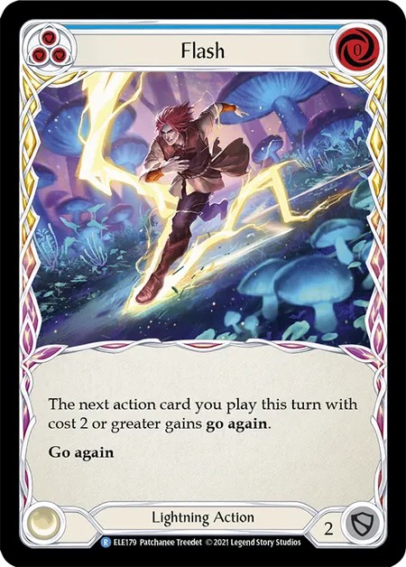 [ELE179]Flash[Rare]（Tales of Aria First Edition Lightning NotClassed Action Non-Attack Blue）【FleshandBlood FaB】