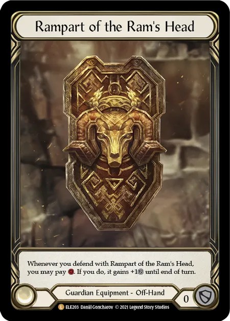 [ELE203-Cold Foil]Rampart of the Ram’s Head[Legendarys]（Tales of Aria First Edition Guardian Equipment Off-Hand）【FleshandBlood FaB】