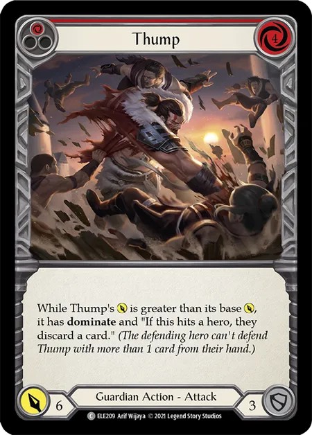 [ELE209]Thump[Common]（Tales of Aria First Edition Guardian Action Attack Red）【FleshandBlood FaB】