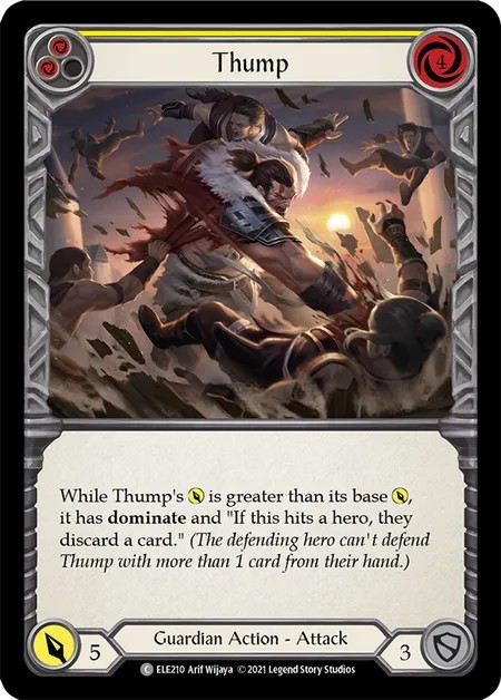 [ELE210]Thump[Common]（Tales of Aria First Edition Guardian Action Attack Yellow）【FleshandBlood FaB】
