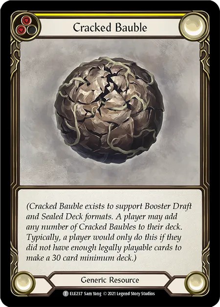 [ELE237]ひび割れたガラクタ/Cracked Bauble[Tokens]（Tales of Aria First Edition Generic Resource Yellow）【FleshandBlood FaB】