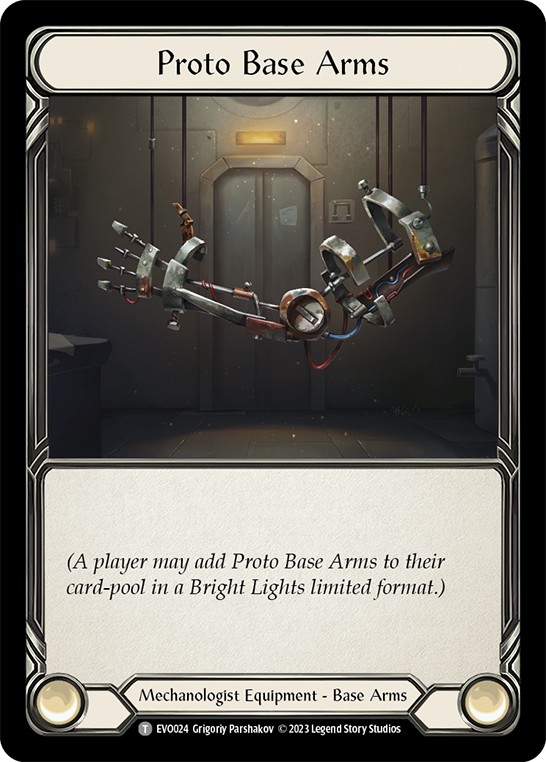 [EVO024]Proto Base Arms[Tokens]（Bright Lights Mechanologist Equipment Arms Base）【FleshandBlood FaB】