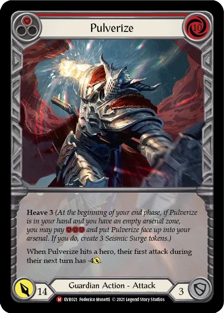 [EVR021-Rainbow Foil]Pulverize[Majestic]（Everfest Guardian Action Attack Red）【FleshandBlood FaB】