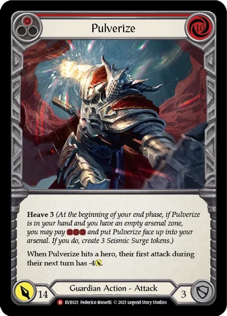 [EVR021]Pulverize[Majestic]（Everfest Guardian Action Attack Red）【FleshandBlood FaB】