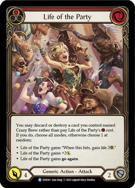 [EVR161-Rainbow Foil]Life of the Party[Rare]（Everfest Generic Action Attack Red）【FleshandBlood FaB】