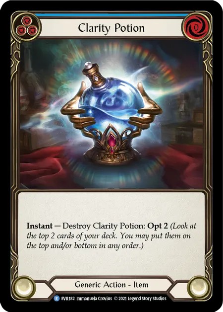 [EVR182-Cold Foil]Clarity Potion[Rare]（Everfest Generic Action Item Non-Attack Blue）【FleshandBlood FaB】
