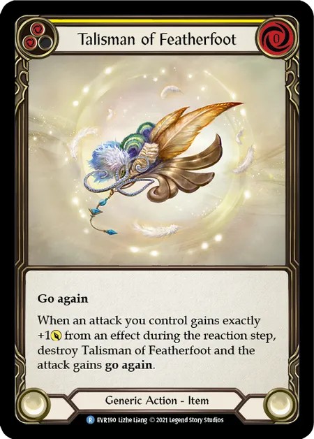 [EVR190-Cold Foil]Talisman of Featherfoot[Rare]（Everfest Generic Action Item Non-Attack Yellow）【FleshandBlood FaB】