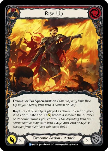 [FAI008]Phoenix Flame[Common]（Blitz Deck Draconic NotClassed Action Attack Red）【FleshandBlood FaB】