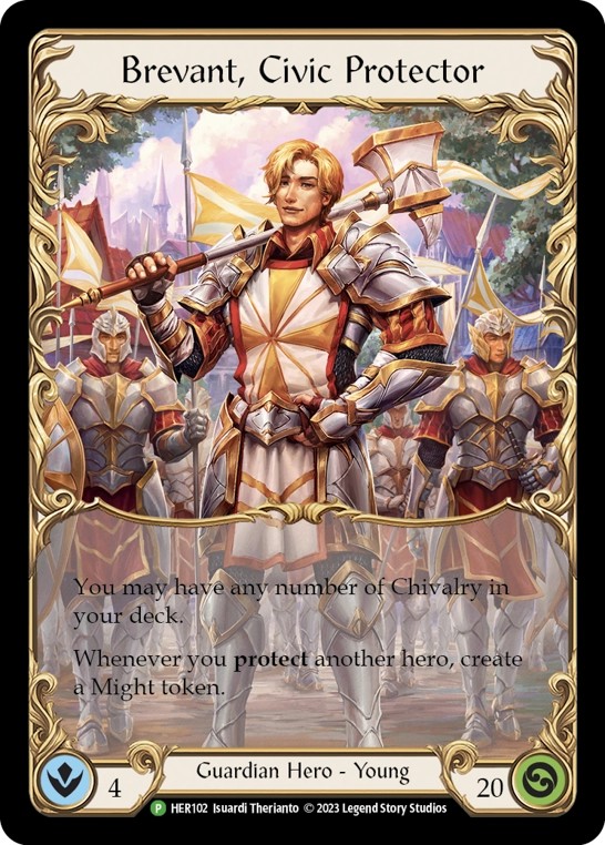 [HER102-Cold Foil]Brevant, Civic Protector[Promo]（Premier OP Guardian Hero Young）【FleshandBlood FaB】