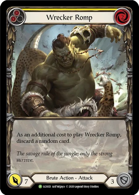 [LGS021-Rainbow Foil]Wrecker Romp[Promo]（Armory Brute Action Attack Yellow）【FleshandBlood FaB】