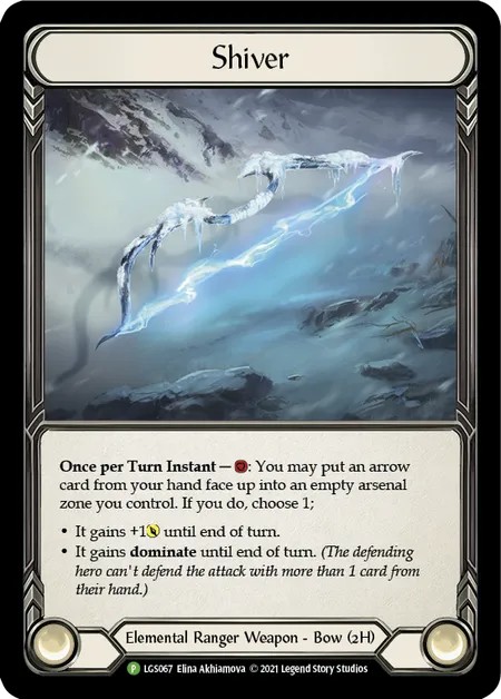 [LGS067-Cold Foil]Shiver[Promo]（Armory Elemental Ranger Weapon 2H Bow）【FleshandBlood FaB】
