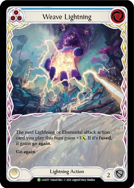 [LGS077-Rainbow Foil]Weave Lightning[Promo]（Armory Lightning NotClassed Action Non-Attack Blue）【FleshandBlood FaB】