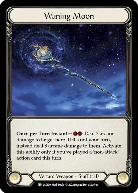 [LGS109-Cold Foil]Waning Moon[Promo]（Armory Wizard Weapon 2H  Staff）【FleshandBlood FaB】