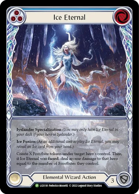 [LGS110-Rainbow Foil]Ice Eternal[Promo]（Armory Elemental,Ice Wizard Action Non-Attack Blue）【FleshandBlood FaB】