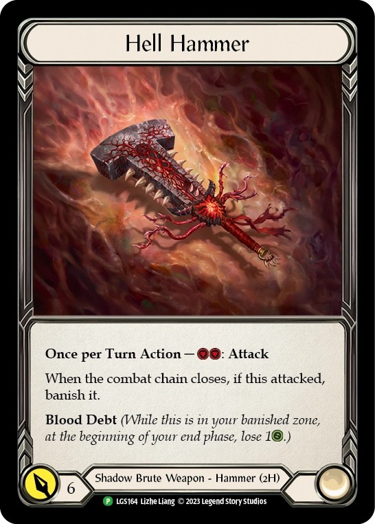 [LGS164-Cold Foil]Hell Hammer[Promo]（Armory Shadow Brute Weapon 2H  Hammer）【FleshandBlood FaB】