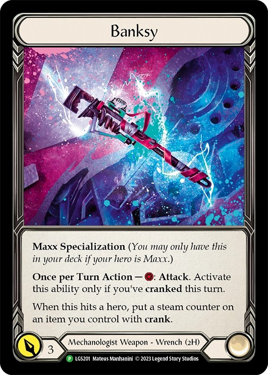[LGS201-Cold Foil]Banksy[Promo]（Armory Mechanologist Weapon 2H Wrench）【FleshandBlood FaB】
