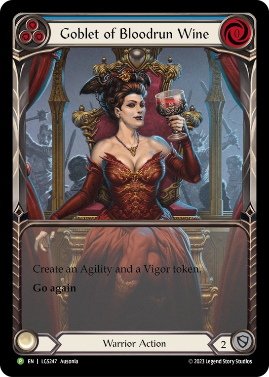 [LGS247-Rainbow Foil]Goblet of Bloodrun Wine[Promo]（Armory Warrior Action Non-Attack Blue）【FleshandBlood FaB】