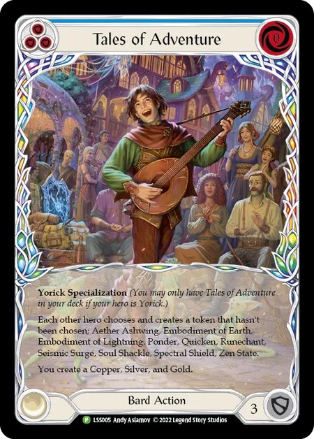 [LSS005-Rainbow Foil]Tales of Adventure[Promo]（Promo Bard Action Non-Attack）【FleshandBlood FaB】