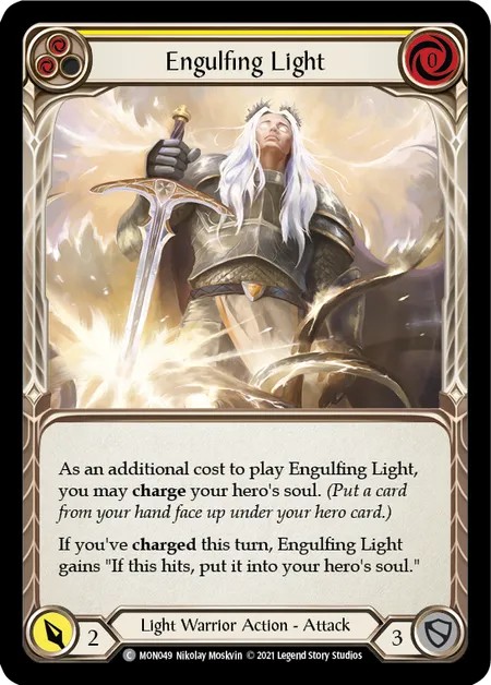 [MON049]Engulfing Light[Common]（Monarch First Edition Light Warrior Action Attack Yellow）【FleshandBlood FaB】