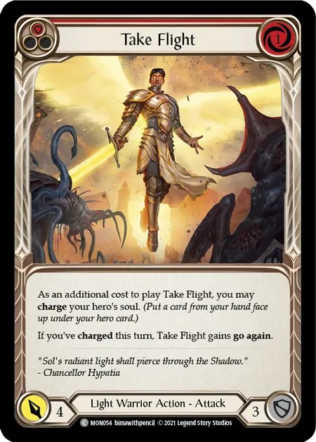 [MON054]Take Flight[Common]（Monarch First Edition Light Warrior Action Attack Red）【FleshandBlood FaB】
