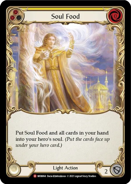 [MON064-Rainbow Foil]Soul Food[Majestic]（Monarch First Edition Light NotClassed Action Non-Attack Yellow）【FleshandBlood FaB】