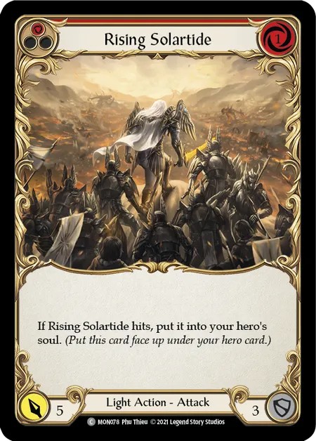 [MON078]Rising Solartide[Common]（Monarch First Edition Light NotClassed Action Attack Red）【FleshandBlood FaB】