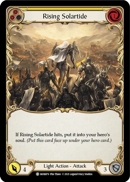 [MON079]Rising Solartide[Common]（Monarch First Edition Light NotClassed Action Attack Yellow）【FleshandBlood FaB】