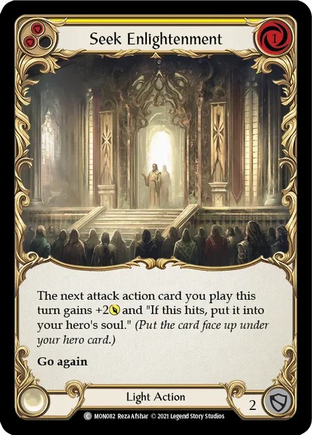 [MON082]Seek Enlightenment[Common]（Monarch First Edition Light NotClassed Action Non-Attack Yellow）【FleshandBlood FaB】