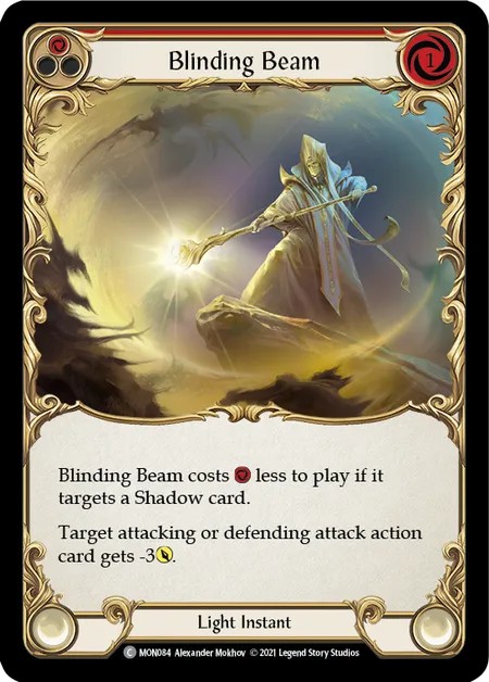 [MON084-Rainbow Foil]Blinding Beam[Common]（Monarch First Edition Light NotClassed Instant Red）【FleshandBlood FaB】