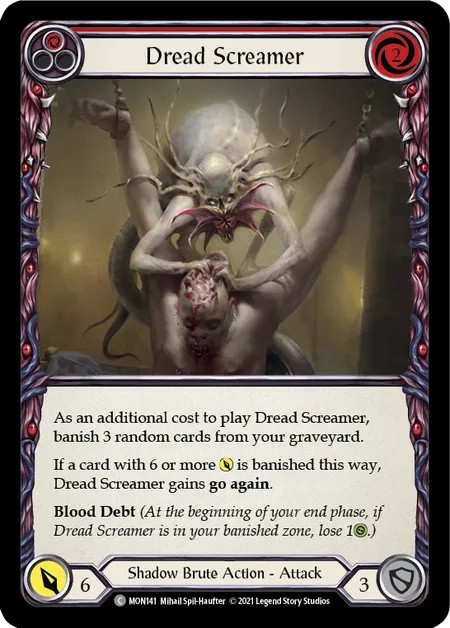 [MON141]Dread Screamer[Common]（Monarch First Edition Shadow Brute Action Attack Red）【FleshandBlood FaB】