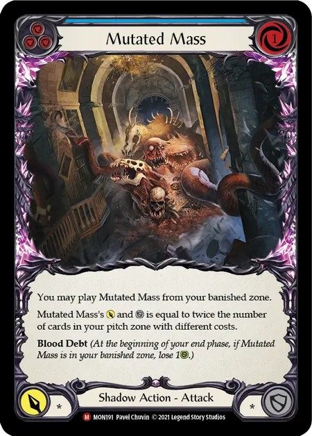 [MON191]Mutated Mass[Majestic]（Monarch First Edition Shadow NotClassed Action Attack Blue）【FleshandBlood FaB】