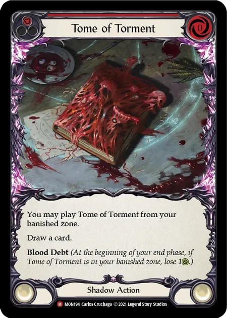 [MON194-Rainbow Foil]Tome of Torment[Majestic]（Monarch First Edition Shadow NotClassed Action Non-Attack Red）【FleshandBlood FaB】