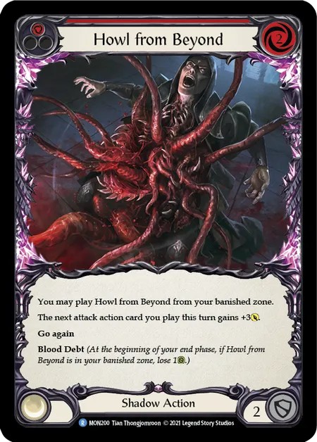 [MON200]Howl From Beyond[Rare]（Monarch First Edition Shadow NotClassed Action Non-Attack Red）【FleshandBlood FaB】