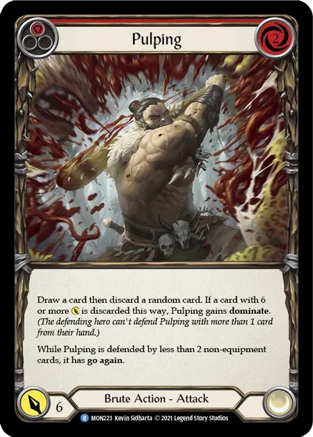 [MON223]Pulping[Rare]（Monarch First Edition Brute Action Attack Red）【FleshandBlood FaB】