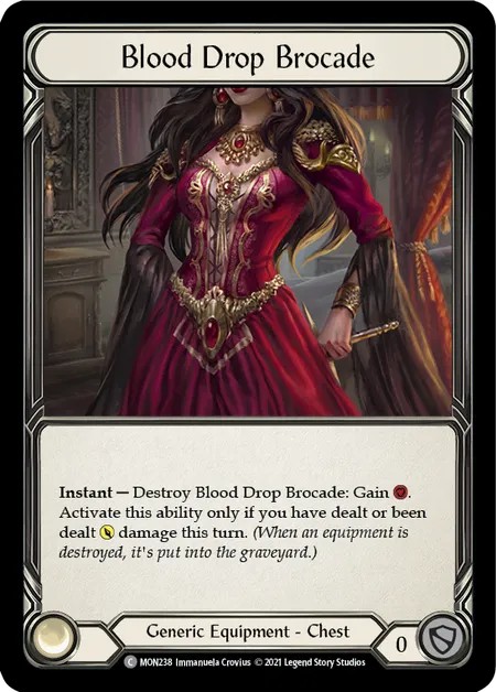 [MON238-Cold Foil]Blood Drop Brocade[Common]（Monarch First Edition Generic Equipment Chest）【FleshandBlood FaB】
