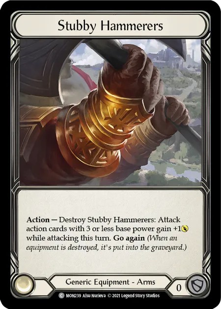 [MON239]Stubby Hammerers[Common]（Monarch First Edition Generic Equipment Arms）【FleshandBlood FaB】