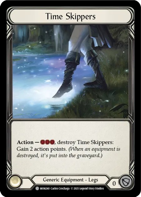 [MON240]Time Skippers[Common]（Monarch First Edition Generic Equipment Legs）【FleshandBlood FaB】