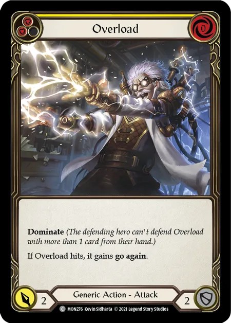 [MON276]Overload[Common]（Monarch First Edition Generic Action Attack Yellow）【FleshandBlood FaB】
