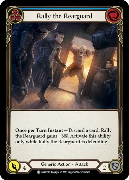 [MON283-Rainbow Foil]Rally the Rearguard[Common]（Monarch First Edition Generic Action Attack Blue）【FleshandBlood FaB】