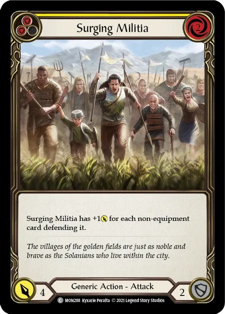 [MON288]Surging Militia[Common]（Monarch First Edition Generic Action Attack Yellow）【FleshandBlood FaB】