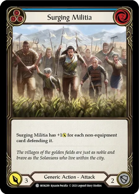 [MON289]Surging Militia[Common]（Monarch First Edition Generic Action Attack Blue）【FleshandBlood FaB】