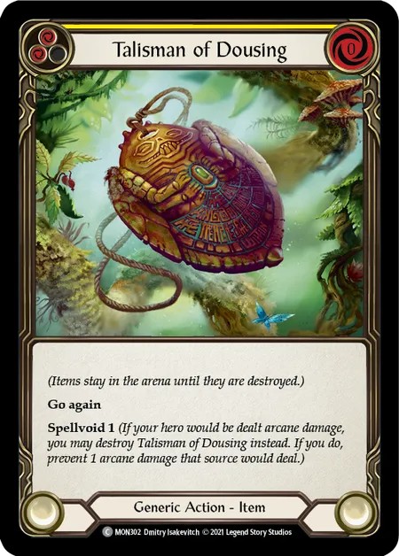 [MON302-Rainbow Foil]Talisman of Dousing[Common]（Monarch First Edition Generic Action Item Non-Attack Yellow）【FleshandBlood FaB】