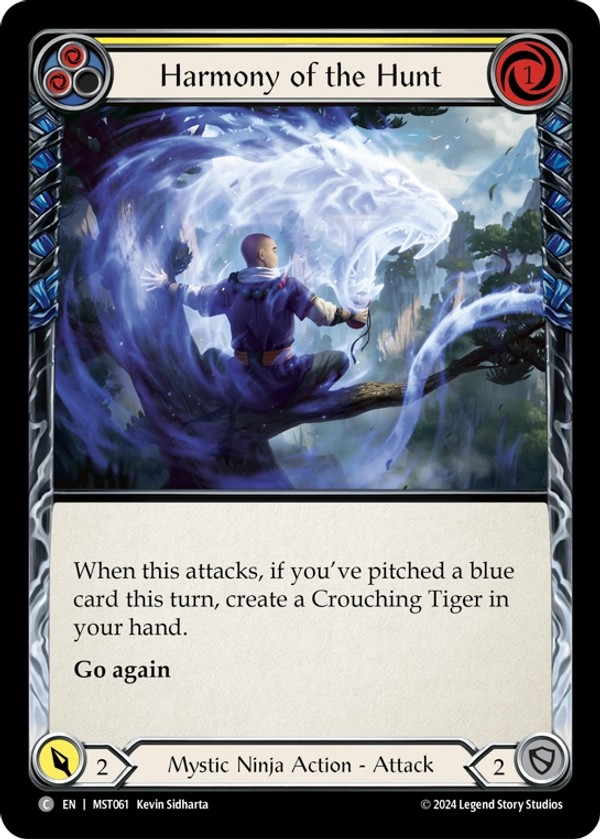 [MST061]狩りの調和/Harmony of the Hunt[Common]（ Mystic Ninja Action Attack Blue）【FleshandBlood FaB】