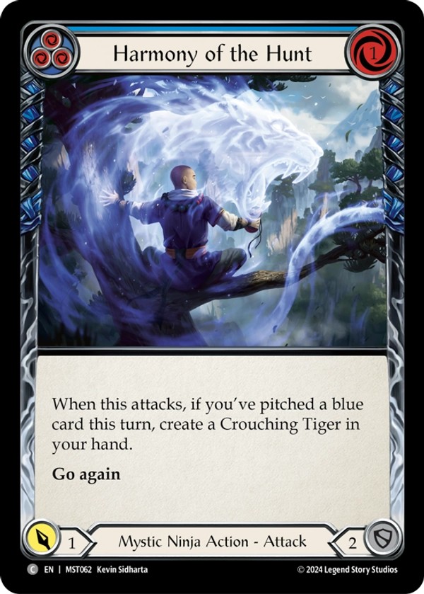 [MST062]狩りの調和/Harmony of the Hunt[Common]（ Mystic Ninja Action Attack Blue）【FleshandBlood FaB】