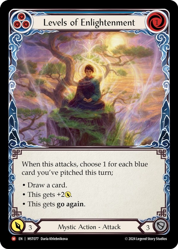 [MST077]悟りの段階/Levels of Enlightenment[Majestic]（ Mystic NotClassed Action Attack Blue）【FleshandBlood FaB】