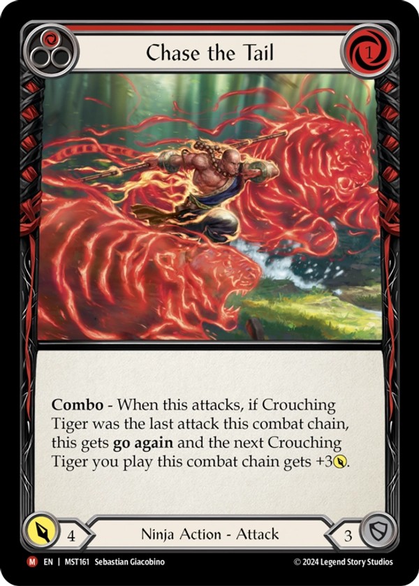 [MST161]尻尾追い/Chase the Tail[Majestic]（ Ninja Action Attack Red）【FleshandBlood FaB】