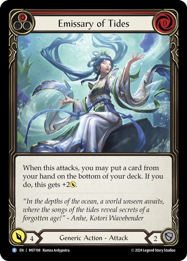 [MST198-Rainbow Foil]潮の使者/Emissary of Tides[Rare]（ Generic Action Attack Blue）【FleshandBlood FaB】