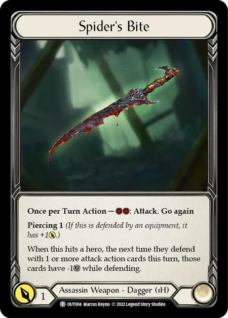 [OUT004]Spider’s Bite[Tokens]（Outsiders Assassin Weapon 1H  Dagger）【FleshandBlood FaB】