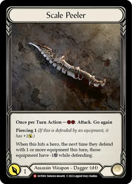 [OUT009]Scale Peeler[Majestic]（Outsiders Assassin Weapon 1H  Dagger）【FleshandBlood FaB】