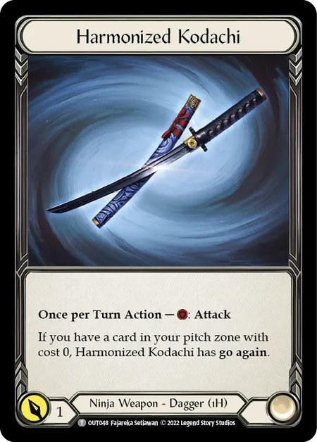 [OUT048]Harmonized Kodachi[Tokens]（Outsiders Ninja Weapon 1H  Dagger）【FleshandBlood FaB】
